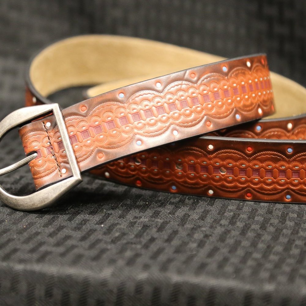 Leather Painted Belt - XXLarge